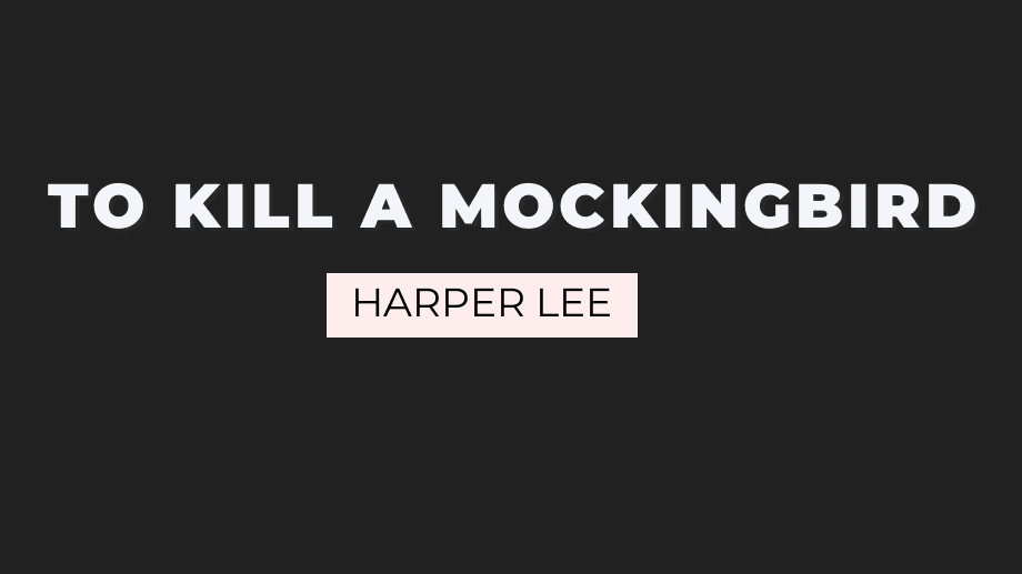 To Kill a Mockingbird cover